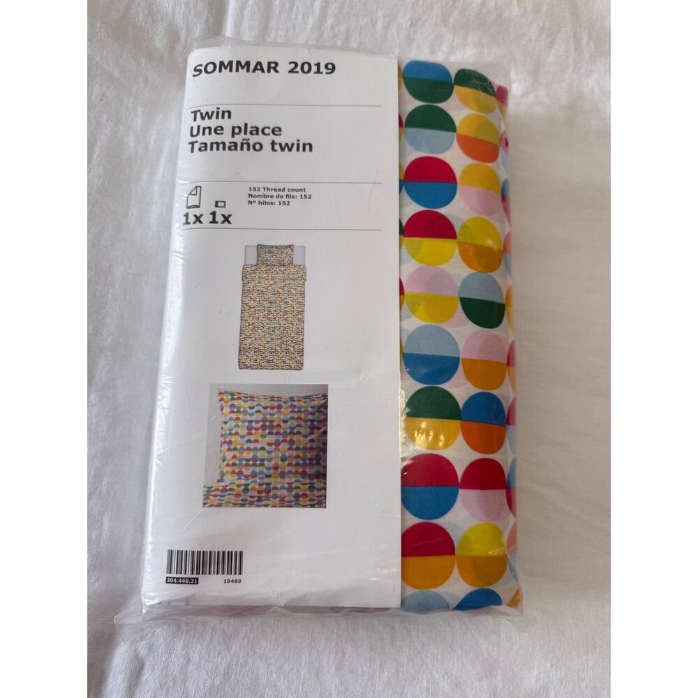 Ikea SOMMAR 2019 | SZ Twin | Duvet Cover Multicolor Rainbow Geometric Pop Art